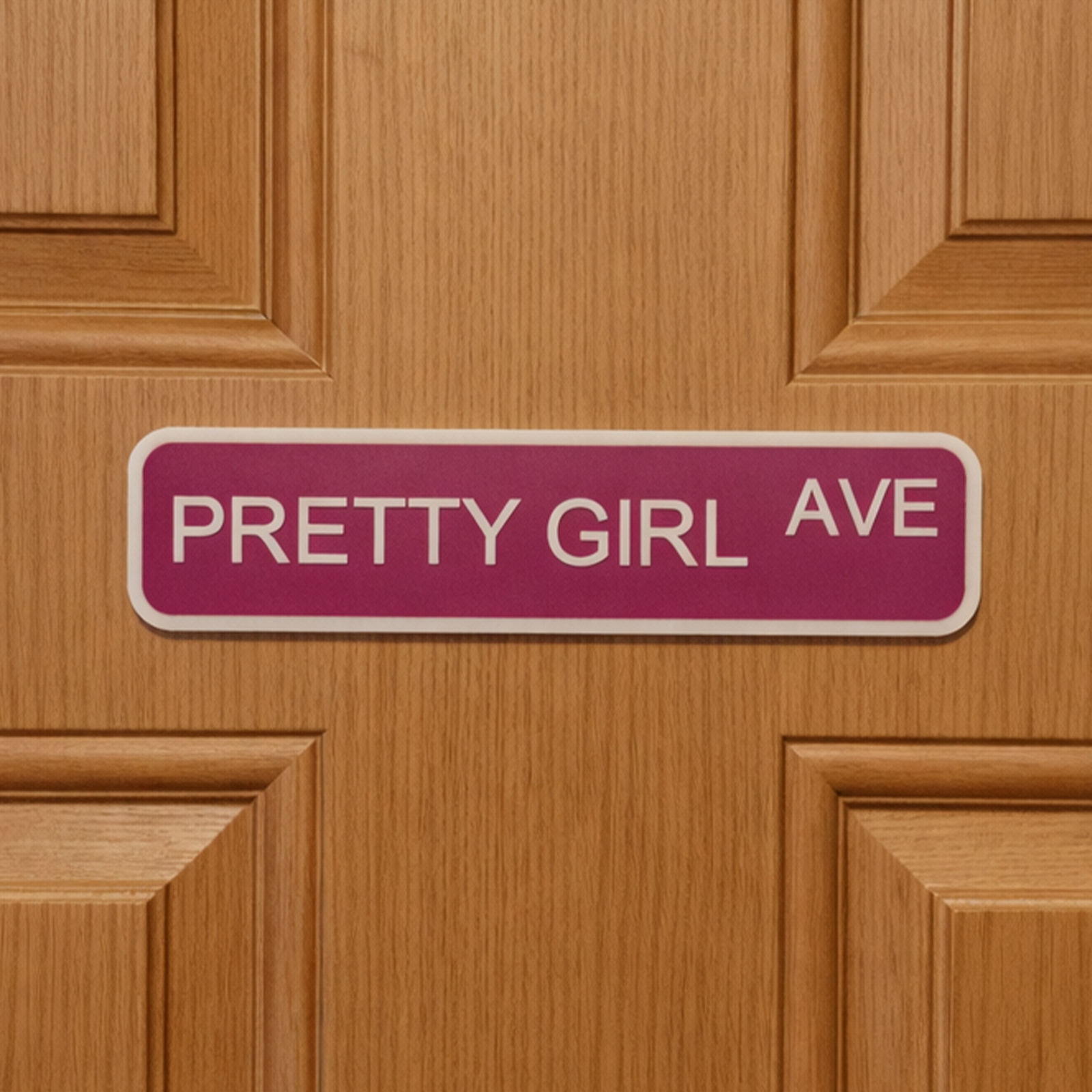 "Pretty Girl Avenue" Street Sign Wallhang