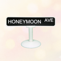 "Honeymoon Avenue" Street Sign Ornament